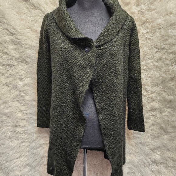 Ellen Tracy Women's Black Wool Blend Cardigan Size XS - Picture 1 of 9